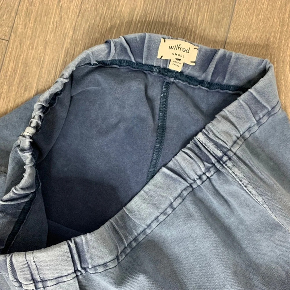 Aritzia Wilfred Leggings 2000s Y2K Blue Acid Wash skinny ankle leg Size Small - Picture 10 of 16
